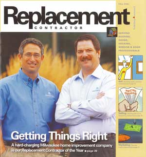 Image shows Replacement Contractor of the Year Magazine Cover