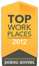 Image shows the graphic for Milwaukee Journal Sentinel Top Milwaukee Workplace 2012