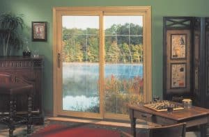 Patio Door Golden Oak and V Groove