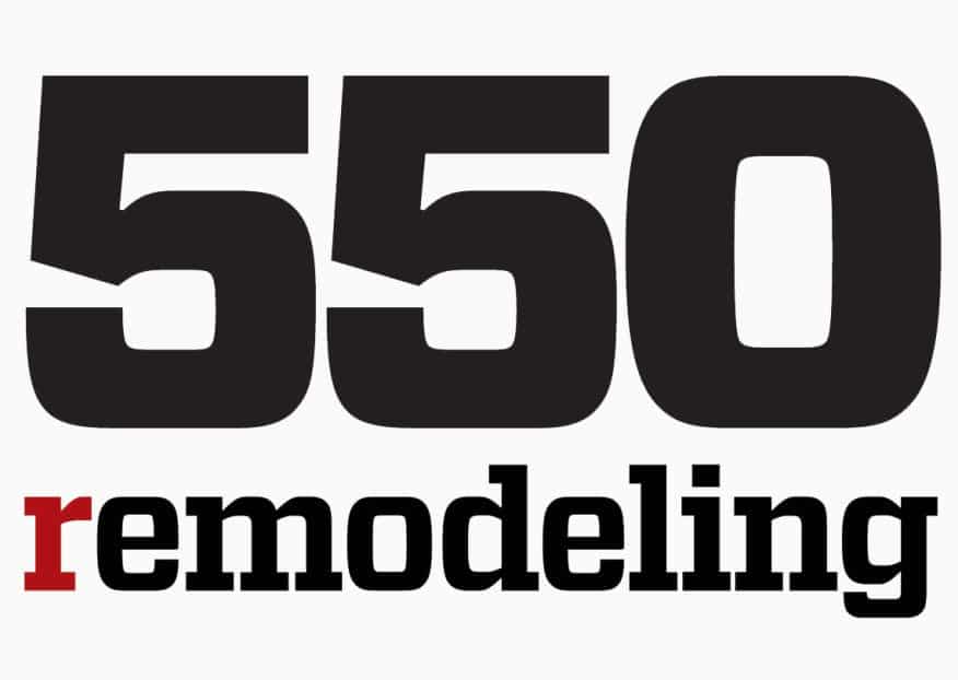 Image shows a graphic for 550 Remodeling award