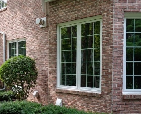 White Casement Window with Grids