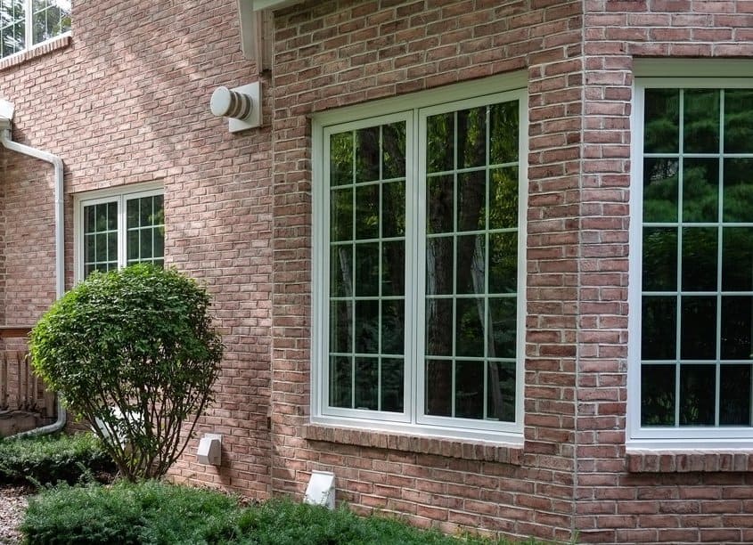 White Casement Window with Grids