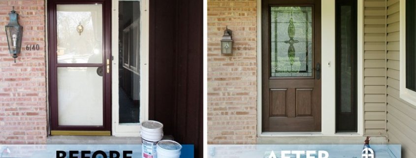 New Entry Door Before & After