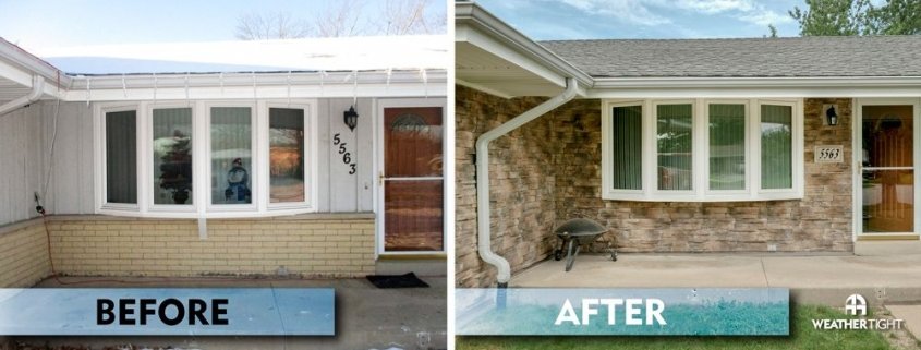 Stone Siding Before & After