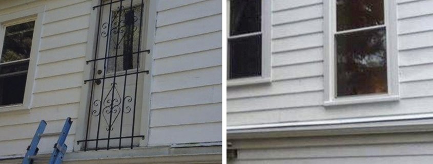 Before & After Door To Window Conversion