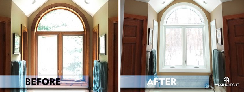 Before & after window installation