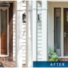 Before & after of new entry door