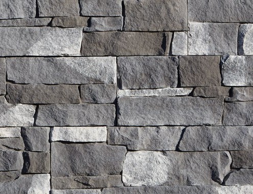 Adirondack Snowfall Stone Siding Option